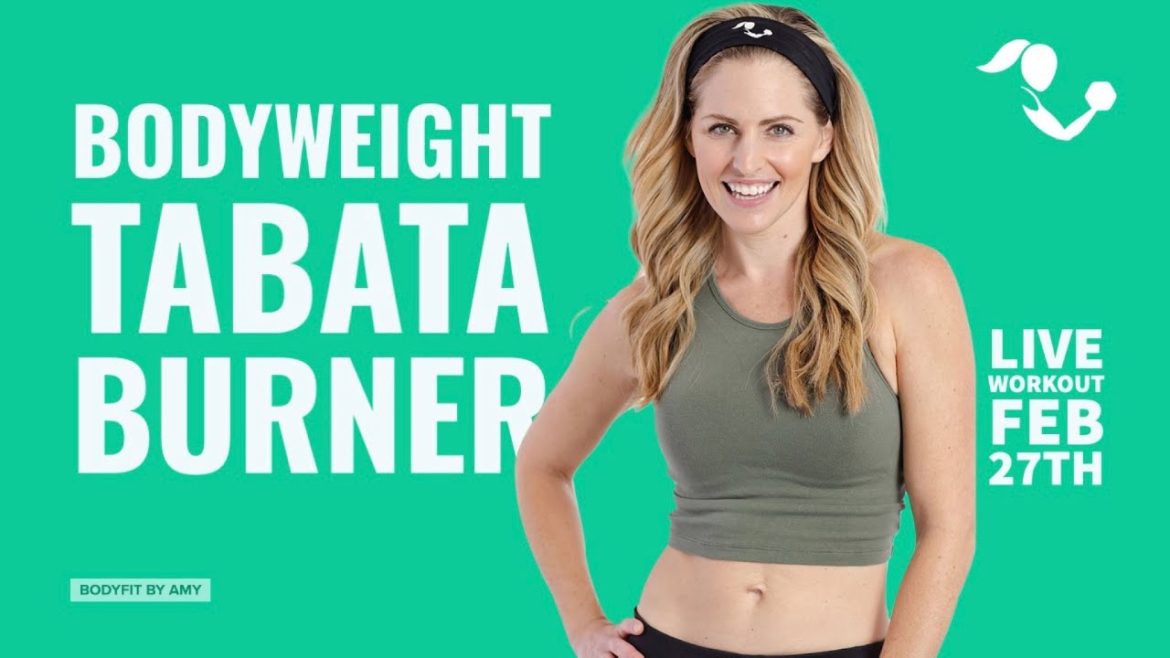 Live Bodyweight Tabata Burner Workout Bodyfit By Amy Rapidfire Fitness 9322